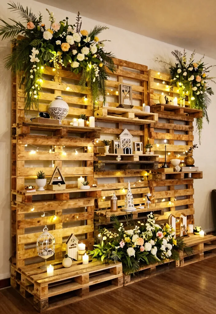 18 Pallet Wedding Ideas That Feel Rustic And Creative - 18. Pallet Wall Decor 1