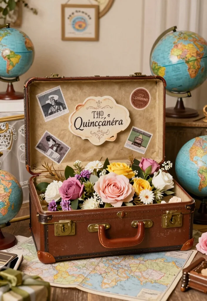 18 Quince Money Box Ideas That Look Elegant And Fun - 12. Vintage Suitcase Box 1