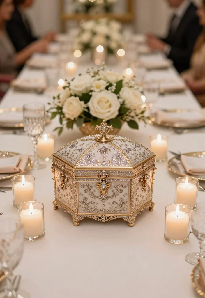 18 Quince Money Box Ideas That Look Elegant And Fun - 14. Elegant Table Centerpiece Box 1
