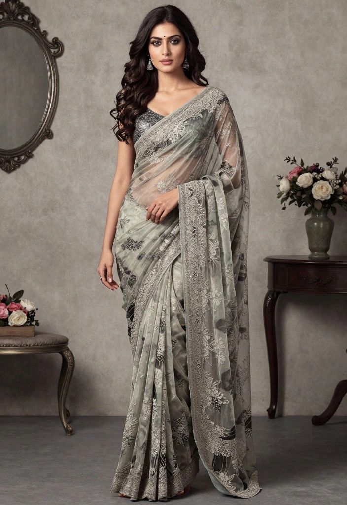 18 Saree Decoration Ideas For Elegant Functions - 17. Vintage Inspirations: Timeless Elegance 1