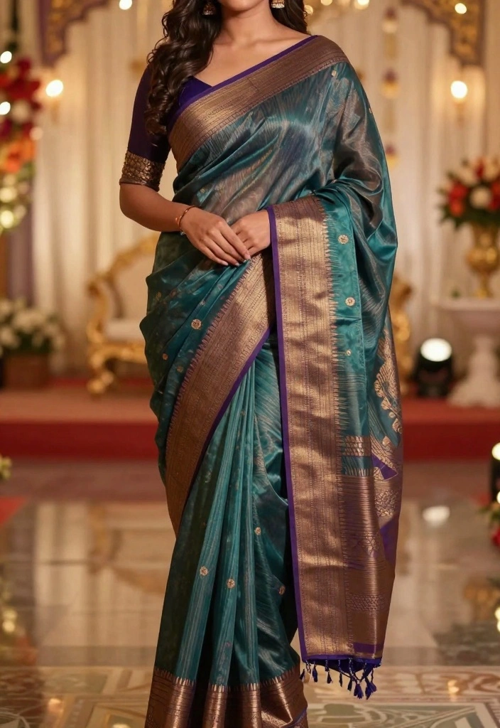 18 Saree Decoration Ideas For Elegant Functions - 5. Layering Techniques: Adding Depth and Dimension 1