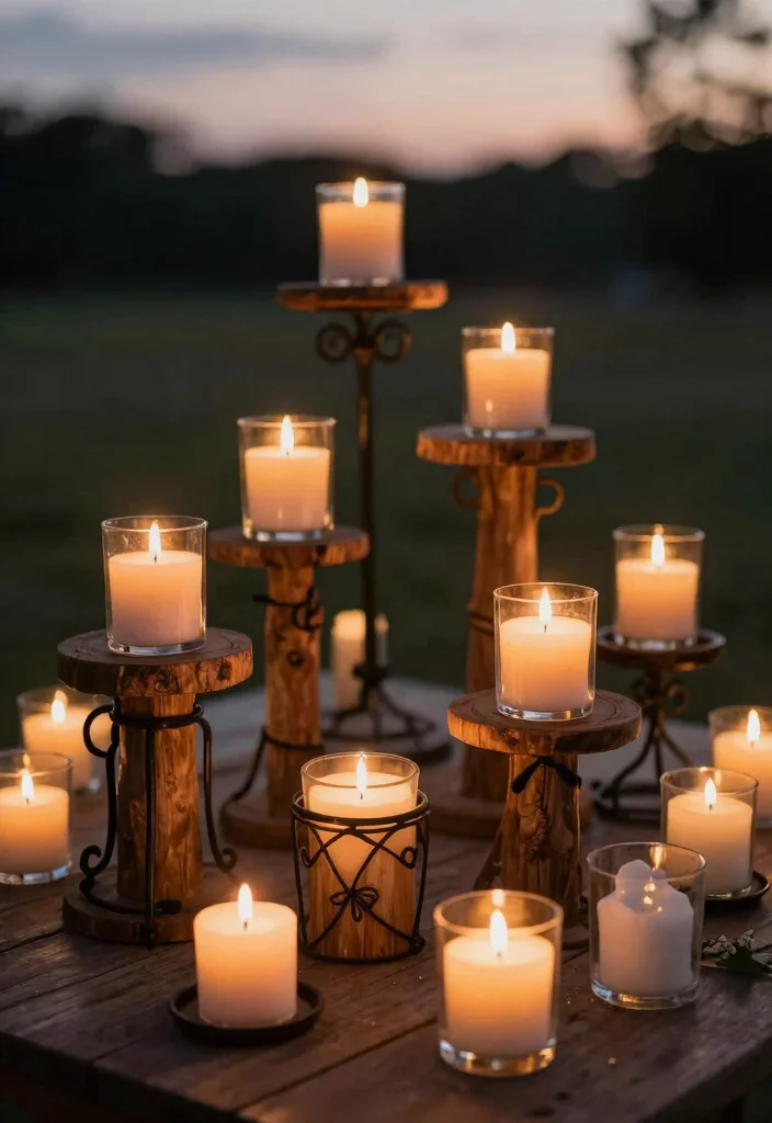 18 Viking Wedding Ideas With Ancient Romance - 11. Scented Candle Decor 1