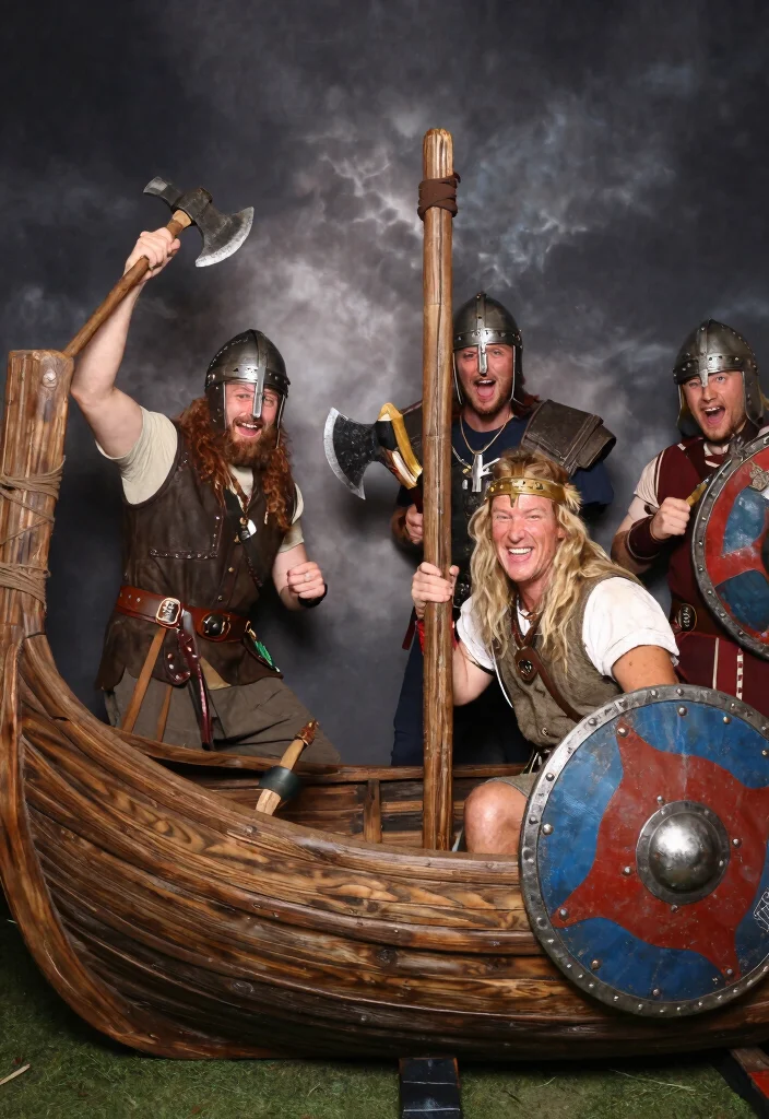 18 Viking Wedding Ideas With Ancient Romance - 9. Viking-Themed Photo Booth 1