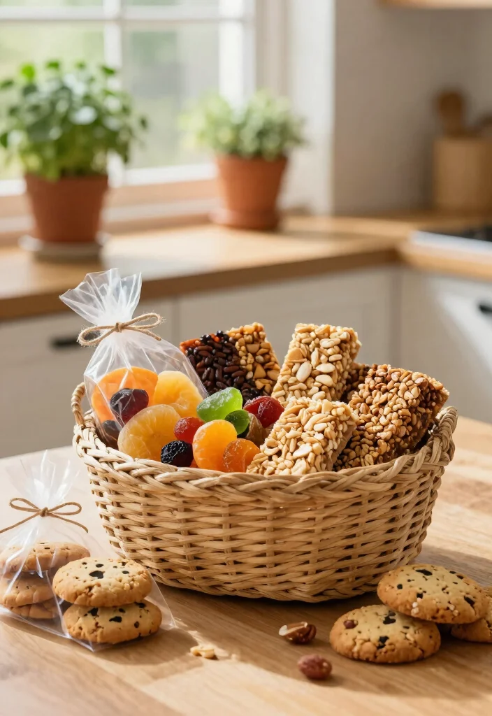 18 Wedding Basket Gift Ideas That Impress Couples - 1. Organic Snack Basket 1