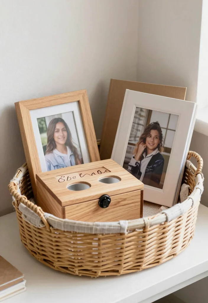 18 Wedding Basket Gift Ideas That Impress Couples - 16. Custom Memory Box Basket 1