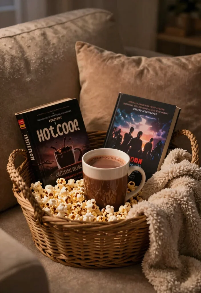 18 Wedding Basket Gift Ideas That Impress Couples - 7. Cozy Night In Basket 1