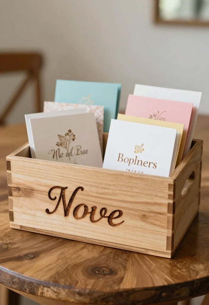 18 Wedding Card Gift Box Ideas That Add Style - 14. Personalized Wooden Crate 1