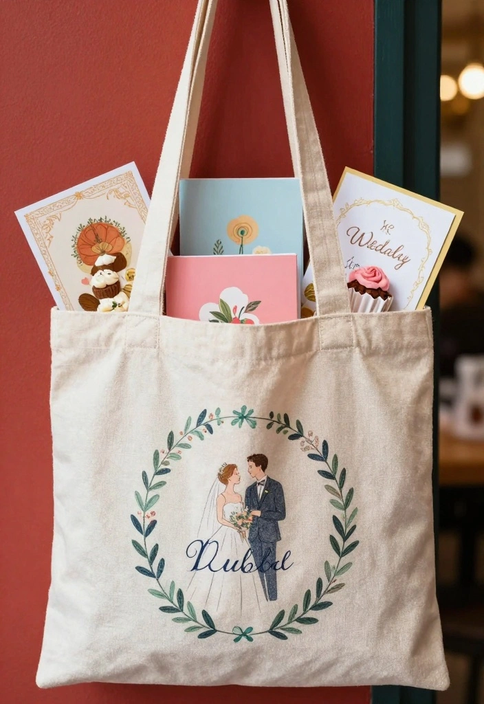 18 Wedding Card Gift Box Ideas That Add Style - 16. Simple Canvas Tote Bag 1