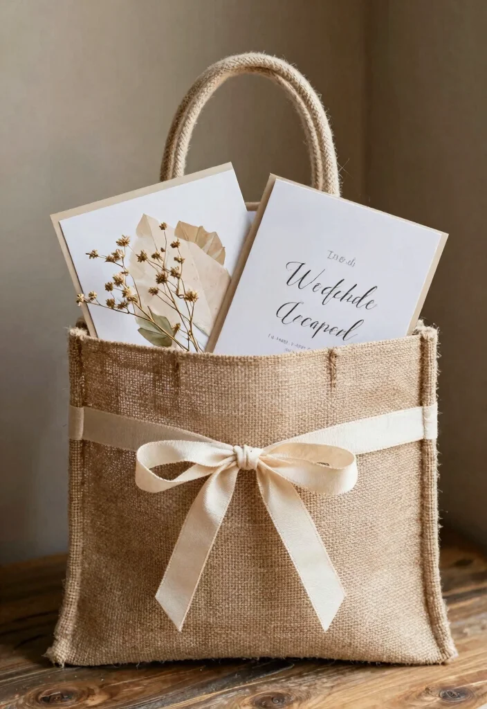 18 Wedding Card Gift Box Ideas That Add Style - 17. Natural Jute Bag 1