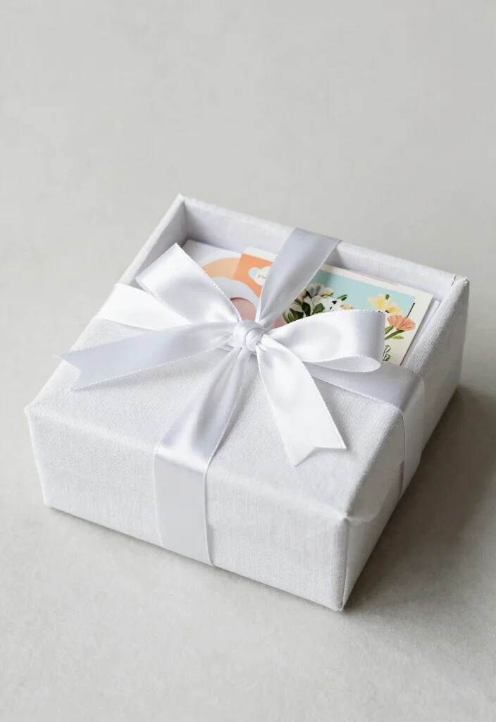 18 Wedding Card Gift Box Ideas That Add Style - 6. White Linen Gift Box 1