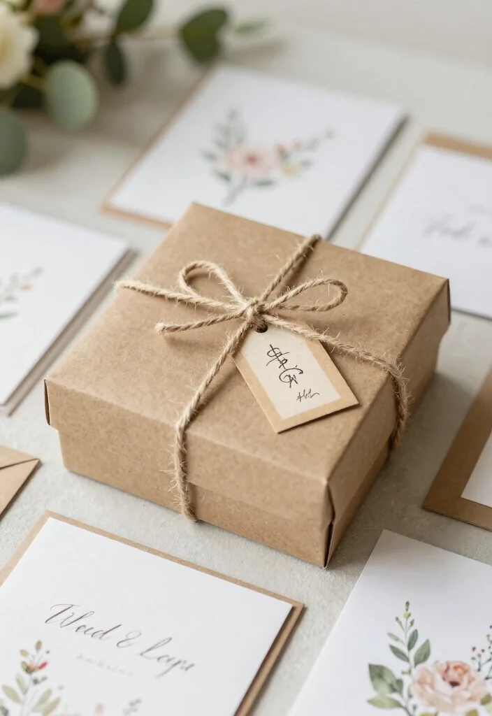 18 Wedding Card Gift Box Ideas That Add Style - 9. Kraft Paper Gift Box 1