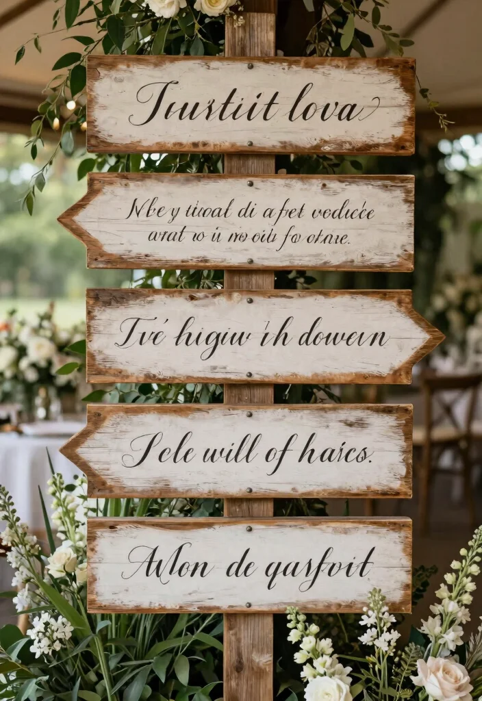 18 Wedding Decor Ideas That Transform Any Venue - 12. Handcrafted Signage 1