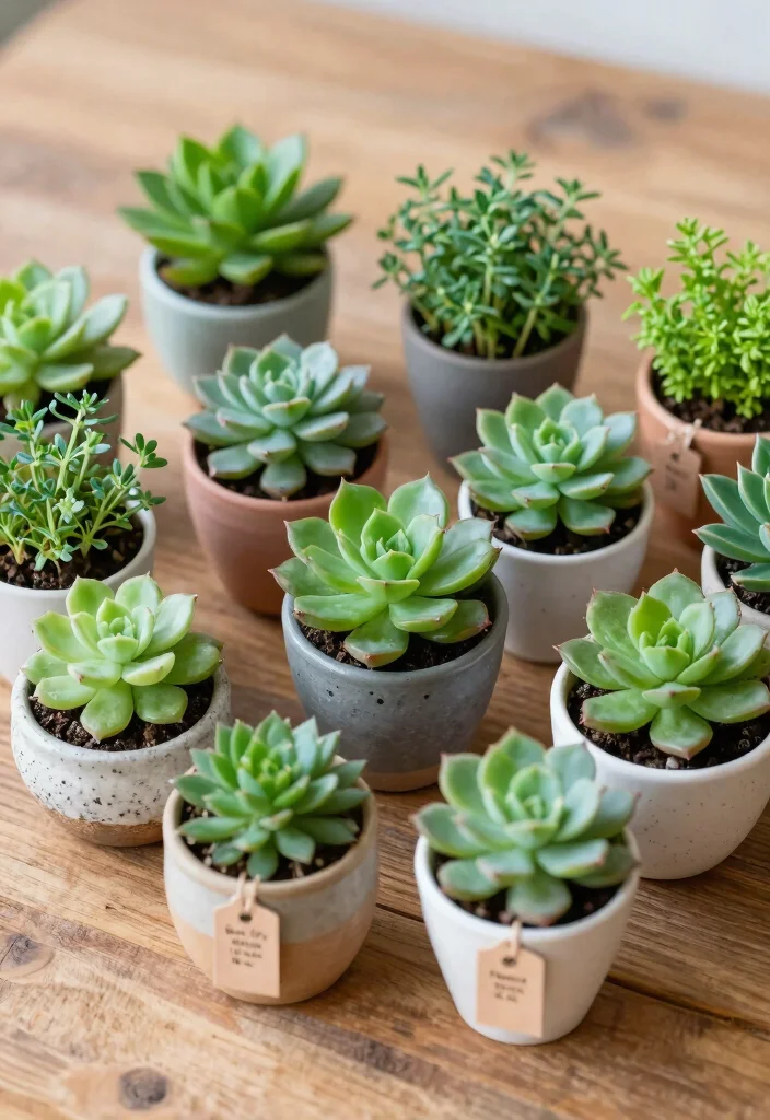 18 Wedding Guest Gift Ideas Everyone Will Actually Love - 3. Mini Potted Plants 1