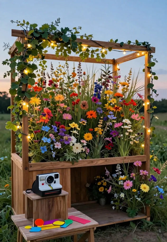 18 Wedding Polaroid Ideas For Fun Guest Memories - 1. Rustic Photo Booth Backdrop 1