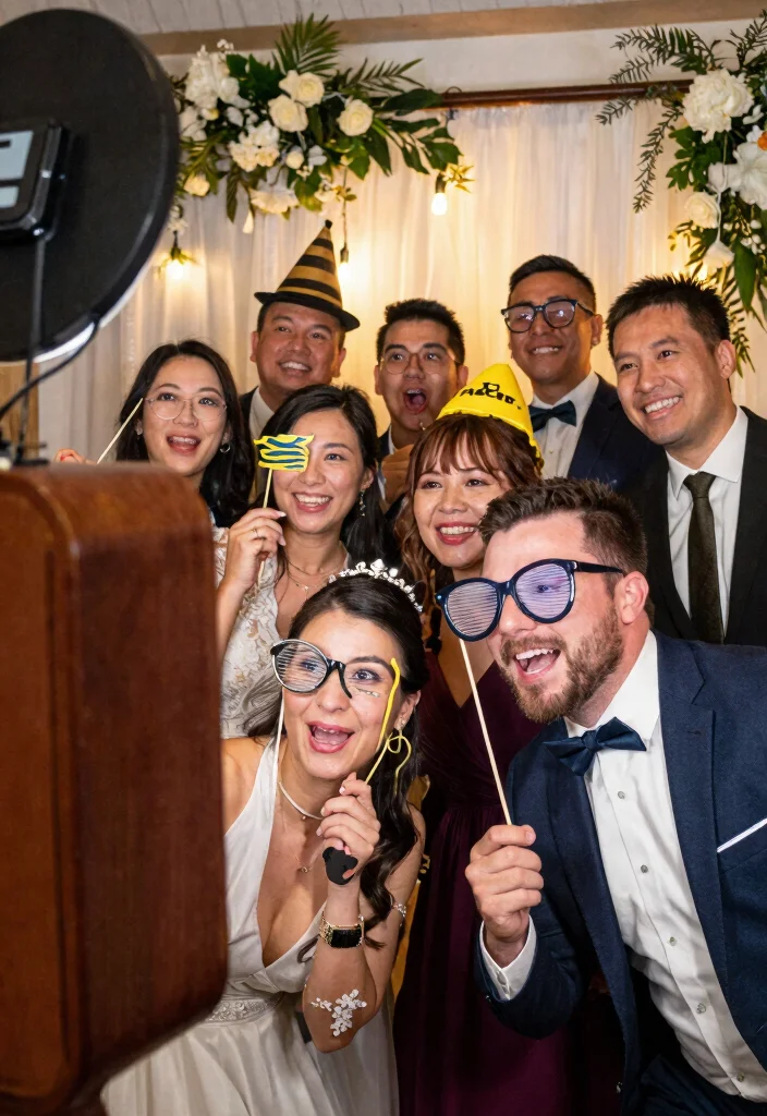 18 Wedding Polaroid Ideas For Fun Guest Memories - 11. Group Photo Fun 1