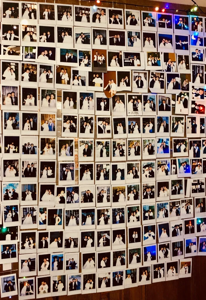 18 Wedding Polaroid Ideas For Fun Guest Memories - 15. Polaroid Art Installation 1