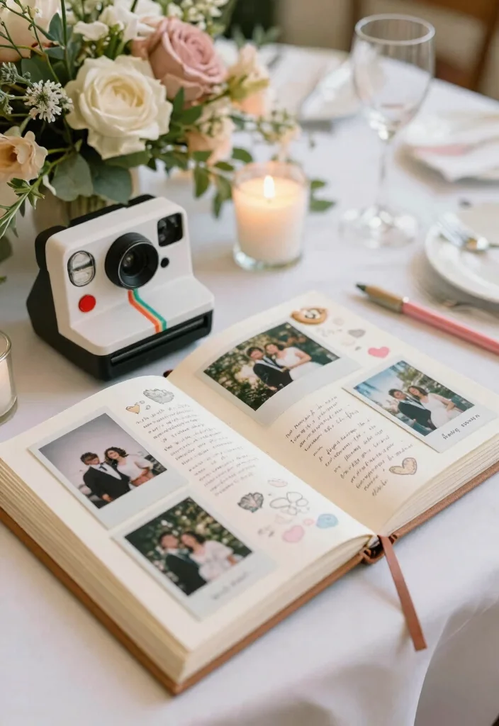 18 Wedding Polaroid Ideas For Fun Guest Memories - 2. Instant Memory Guestbook 1