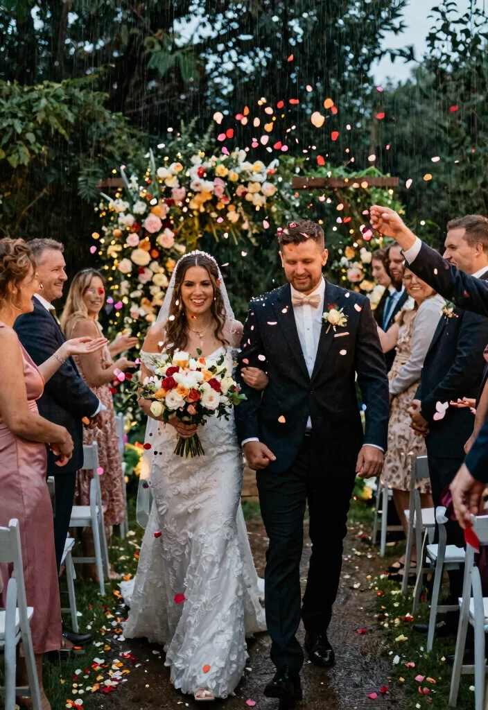 18 Wedding Send Off Ideas That End the Night Perfectly - 1. Flower Petal Toss 1