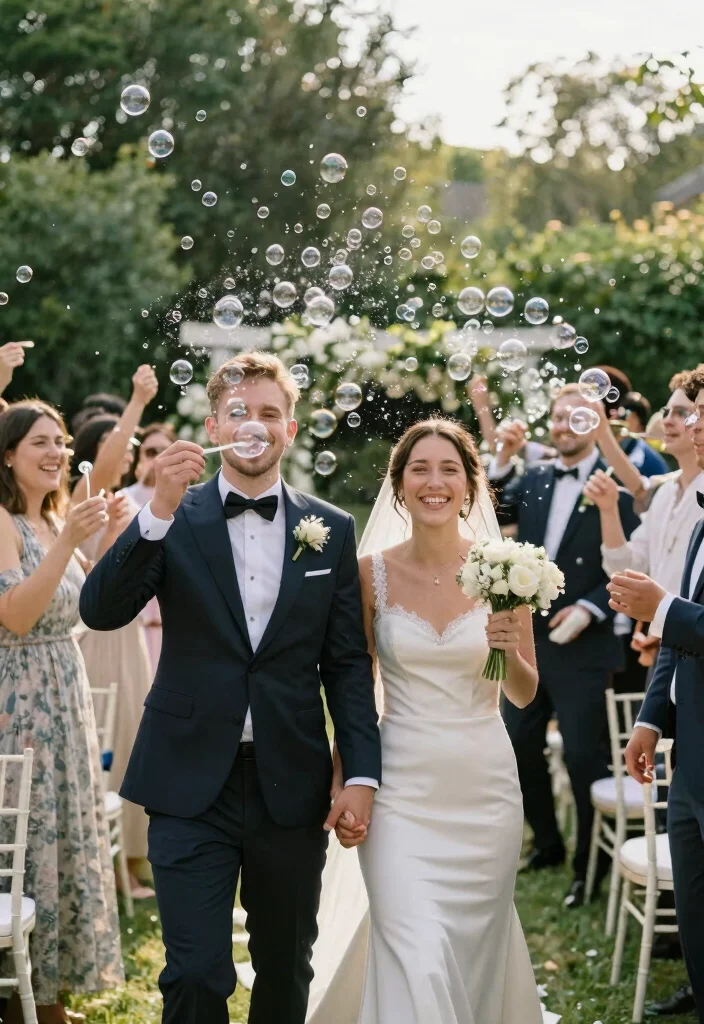 18 Wedding Send Off Ideas That End the Night Perfectly - 2. Bubbles of Love 1