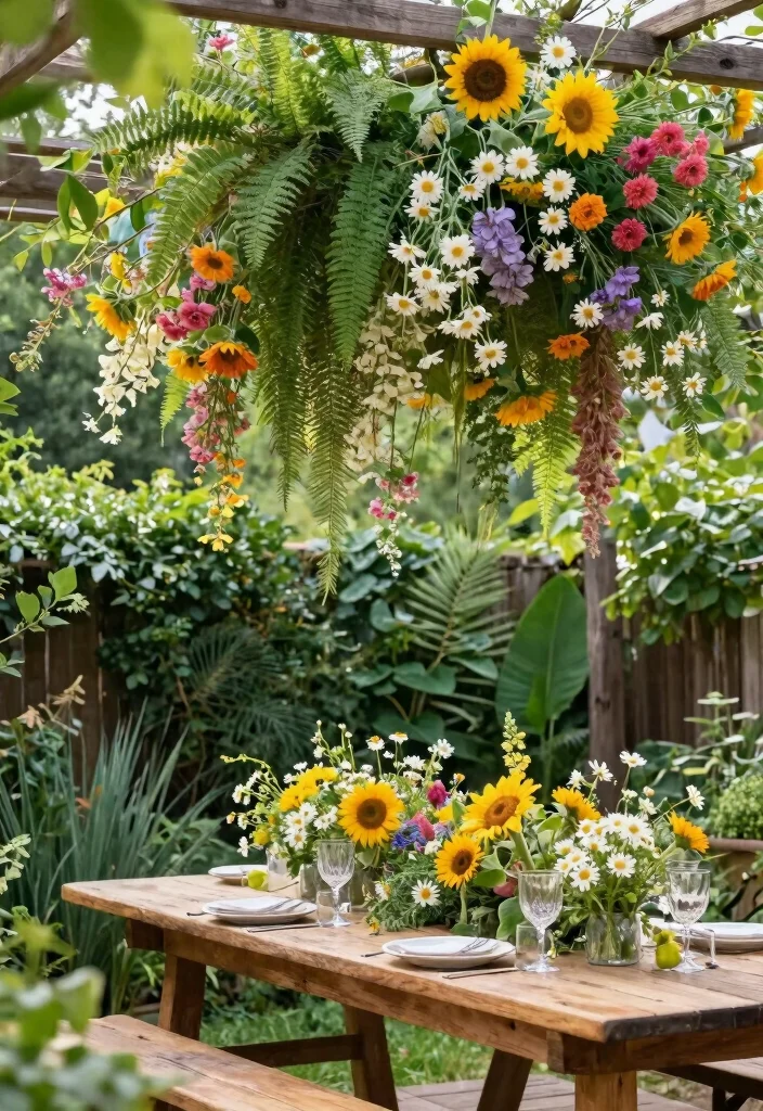 19 Backyard Wedding Ideas That Feel Romantic and Laid-Back - 1. Floral Overhead Installations 1