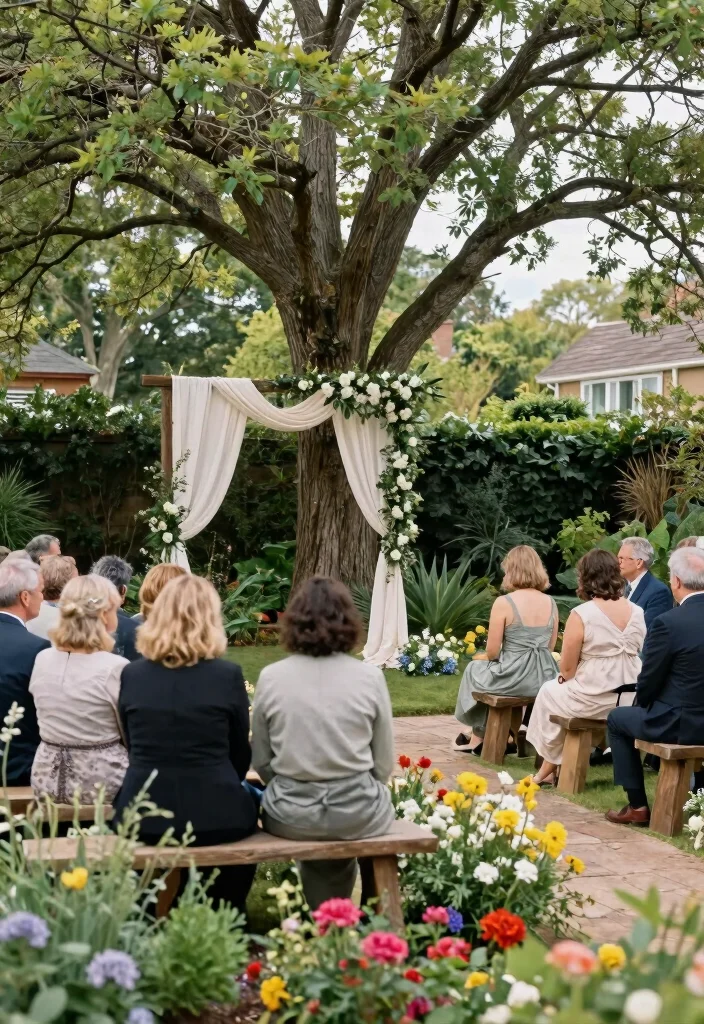 19 Backyard Wedding Ideas That Feel Romantic and Laid-Back - 16. Nature Walk or Garden Ceremony 1