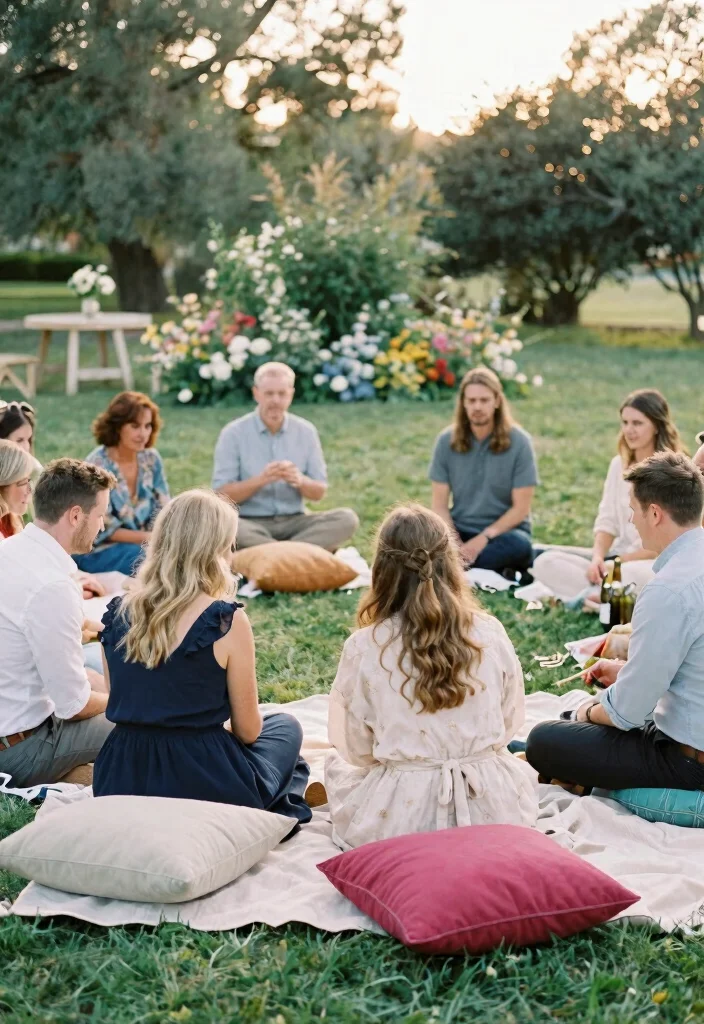 19 Backyard Wedding Ideas That Feel Romantic and Laid-Back - 17. Alternative Seating Arrangements 1