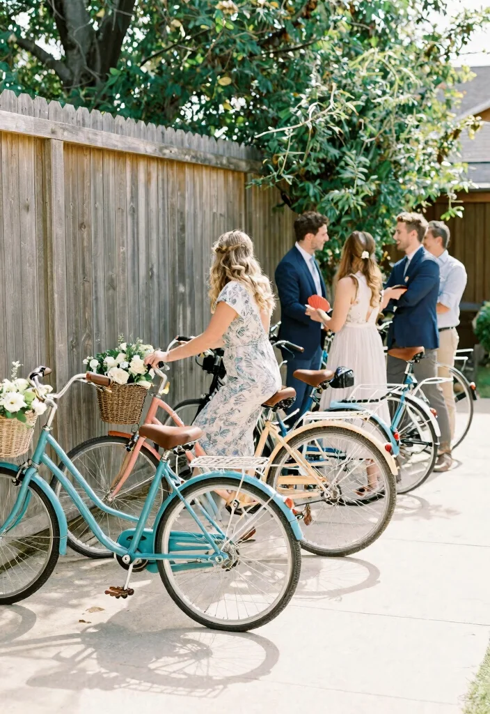 19 Backyard Wedding Ideas That Feel Romantic and Laid-Back - 19. Eco-Friendly Transportation Options 1