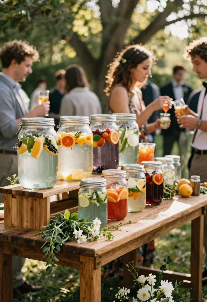 19 Backyard Wedding Ideas That Feel Romantic and Laid-Back - 6. DIY Drink Stations 1