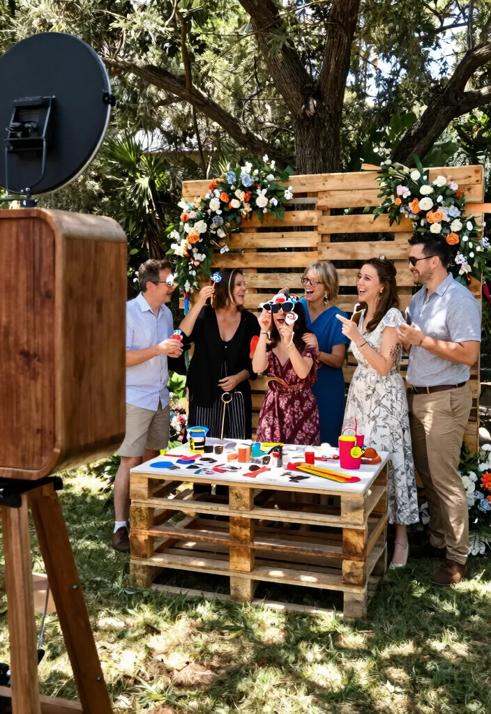 19 Backyard Wedding Ideas That Feel Romantic and Laid-Back - 7. Rustic Photo Booth 1