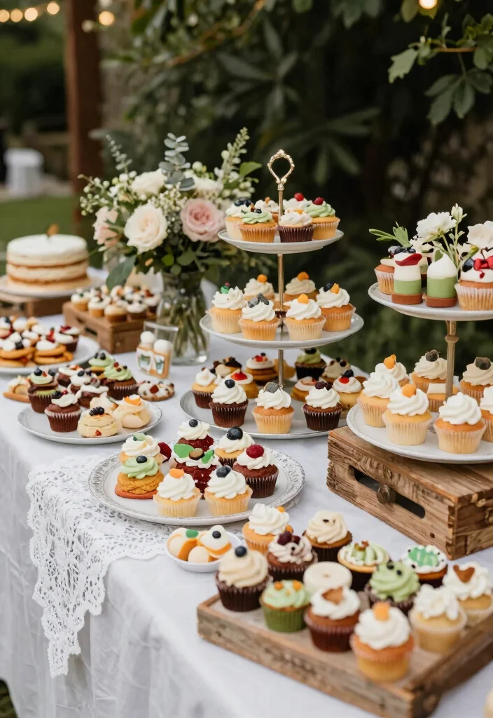 19 Backyard Wedding Ideas That Feel Romantic and Laid-Back - 8. Themed Dessert Table 1