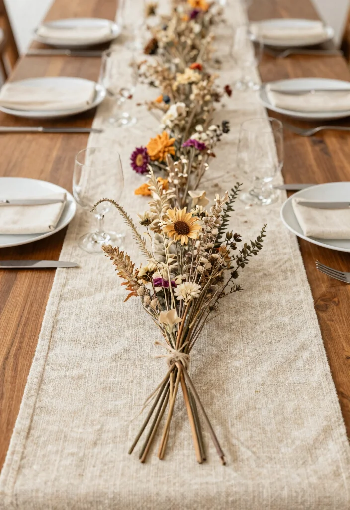 19 Bride to Be Decoration Ideas That Feel Special - 18. Eco-Friendly Table Runners 1