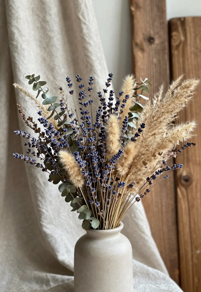 19 Bride to Be Decoration Ideas That Feel Special - 3. Dried Flower Arrangements 1