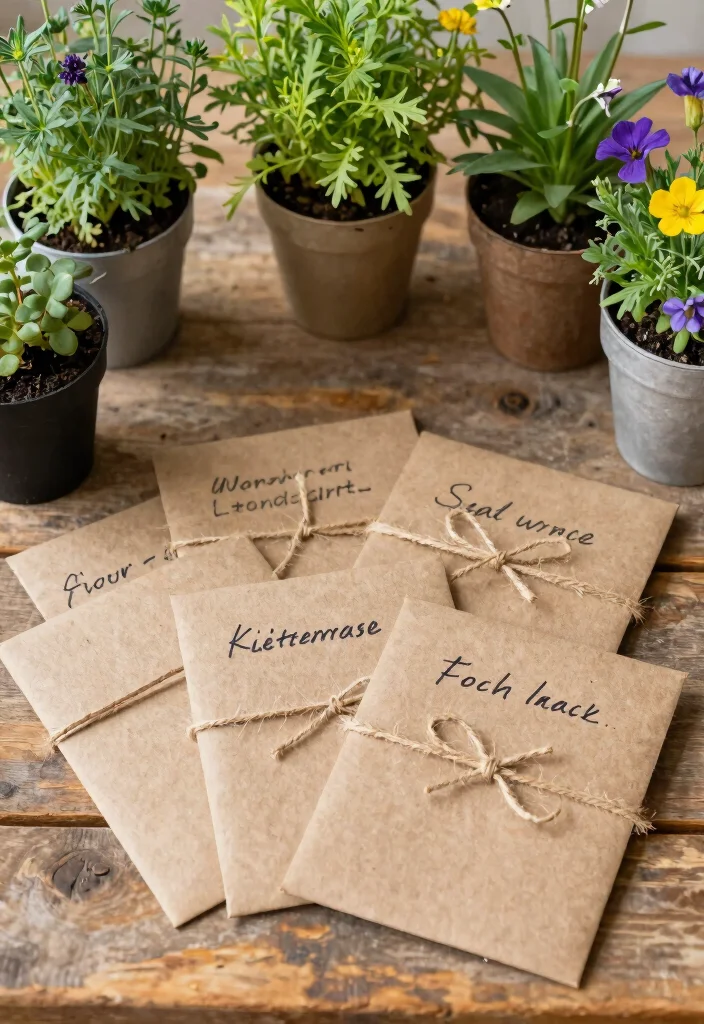 19 Bride to Be Decoration Ideas That Feel Special - 5. Personalized Seed Packet Favors 1