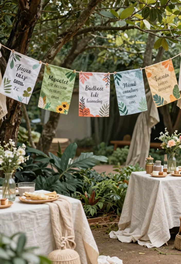 19 Bride to Be Decoration Ideas That Feel Special - 7. Reusable Fabric Banners 1