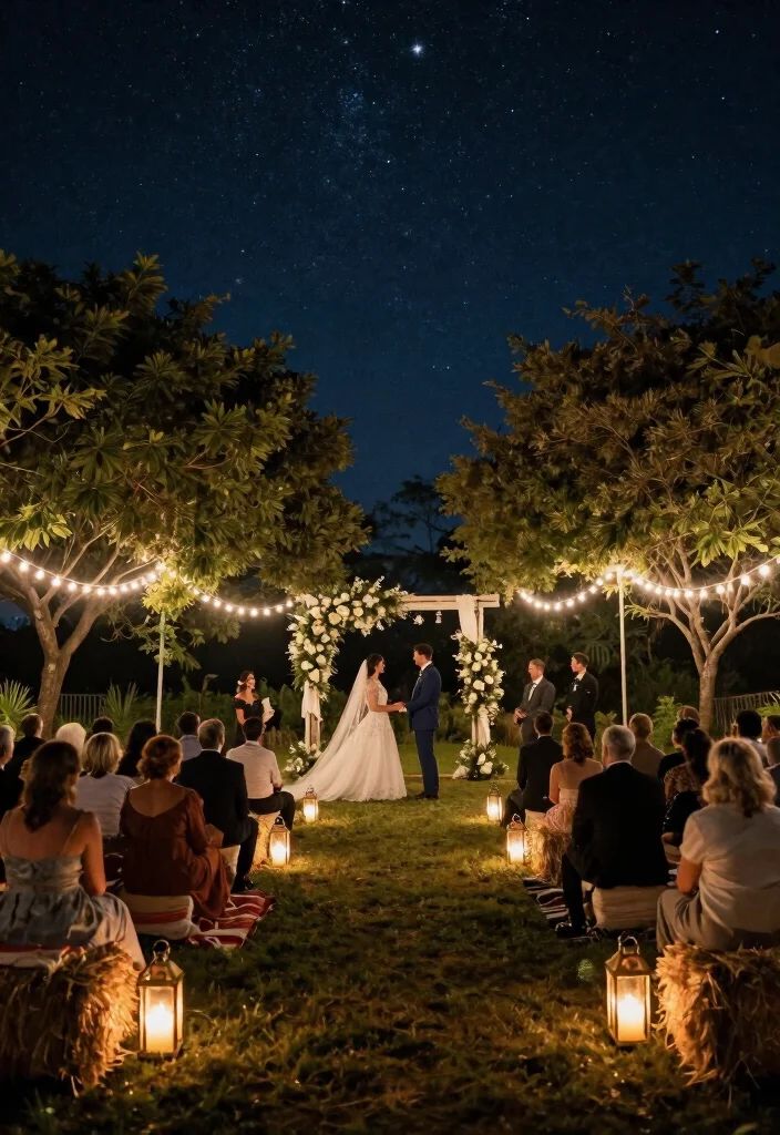 19 Country Wedding Ideas That Feel Rustic and Real - 17. Ceremony Under the Stars 1