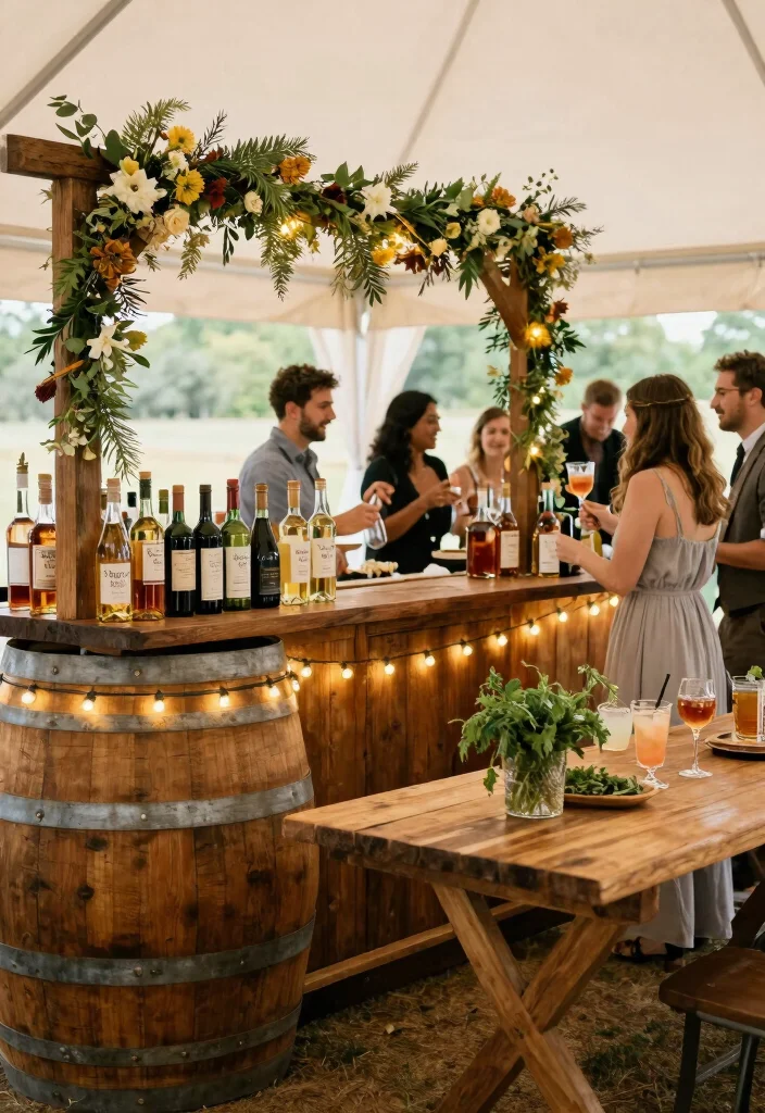 19 Country Wedding Ideas That Feel Rustic and Real - 5. Wine and Whiskey Bars 1