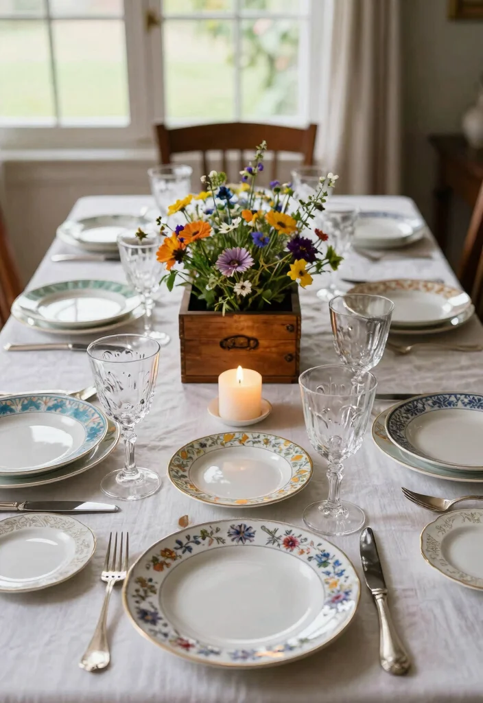 19 Country Wedding Ideas That Feel Rustic and Real - 7. Vintage Tableware 1