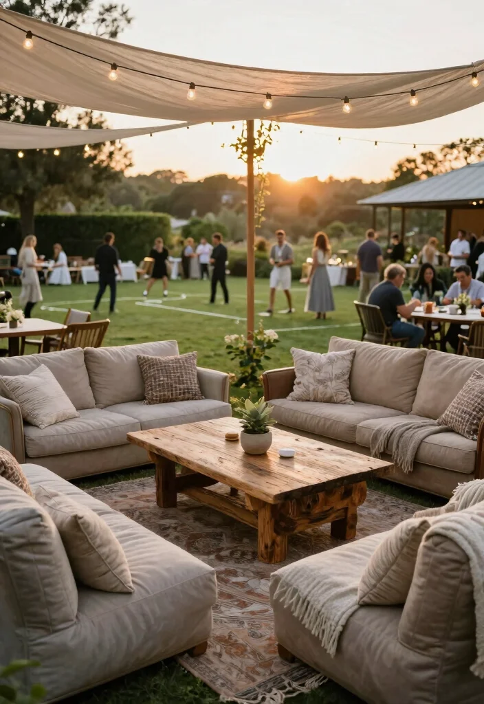 19 Country Wedding Ideas That Feel Rustic and Real - 8. Outdoor Lounge Areas 1