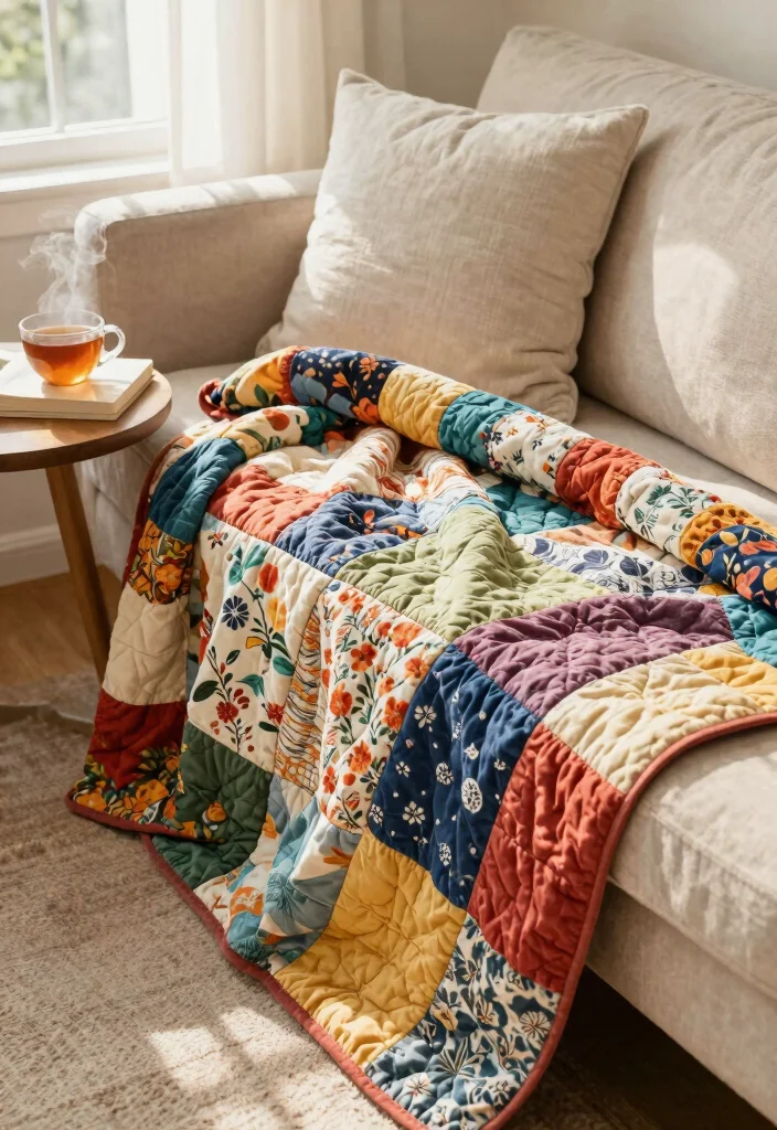 19 DIY Wedding Gift Ideas That Show You Care - 5. Quilted Throw Blanket 1