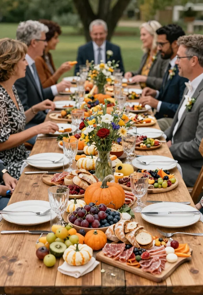19 Decoration Ideas Wedding That Transform Any Venue - 11. Harvest Table Displays 1