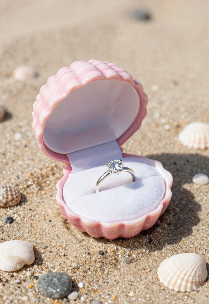 19 Engagement Ring Box Ideas That Add The Perfect Touch - 14. Shell-Designed Box 1