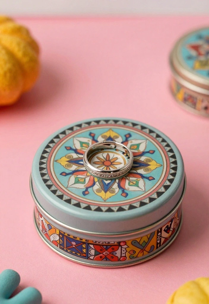 19 Engagement Ring Box Ideas That Add The Perfect Touch - 15. Upcycled Tin Box 1