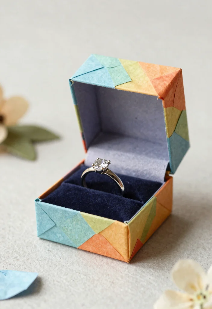19 Engagement Ring Box Ideas That Add The Perfect Touch - 19. Creative Origami Box 1