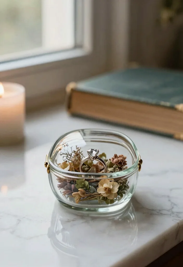 19 Engagement Ring Box Ideas That Add The Perfect Touch - 3. Vintage Glass Ring Box 1