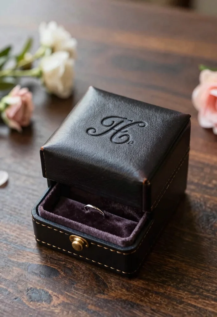 19 Engagement Ring Box Ideas That Add The Perfect Touch - 5. Personalized Leather Box 1