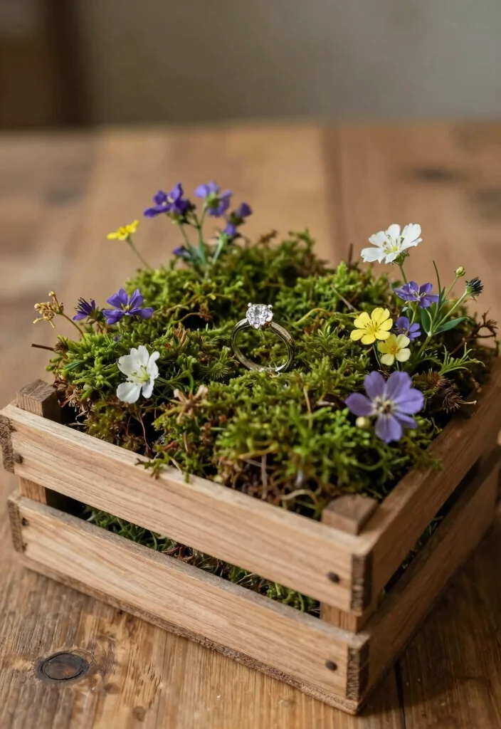 19 Engagement Ring Box Ideas That Add The Perfect Touch - 6. Nature-Inspired Wooden Crate 1