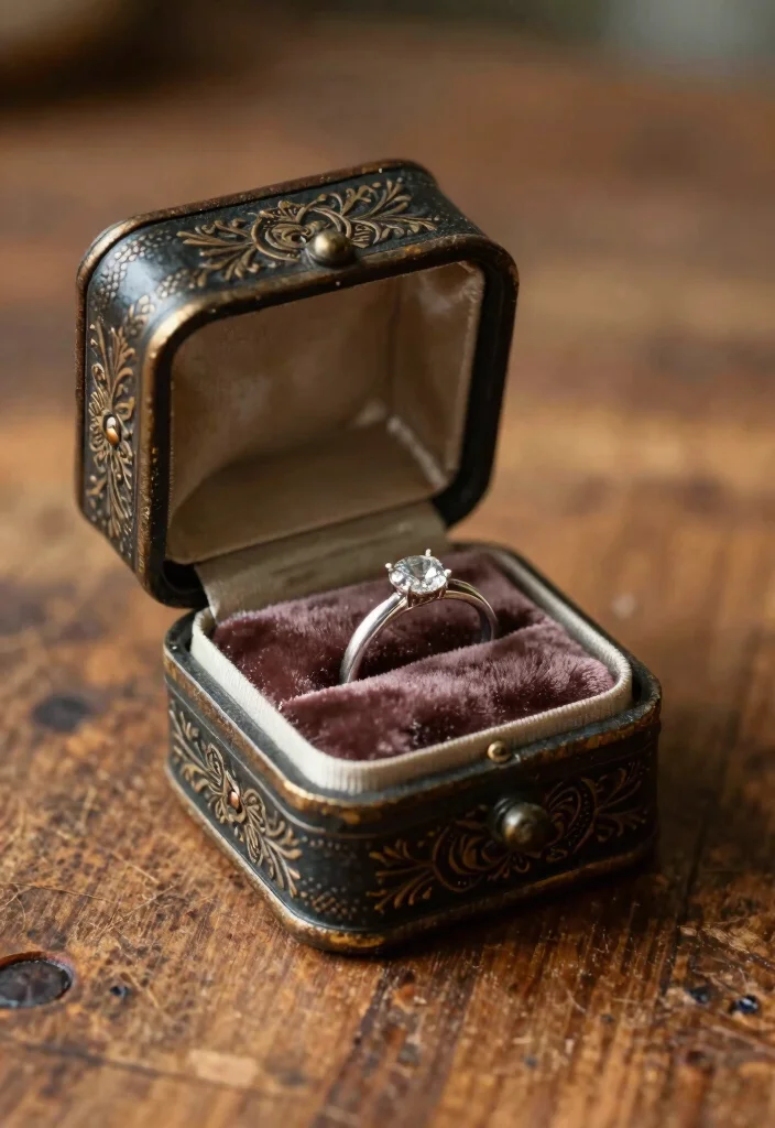 19 Engagement Ring Box Ideas That Add The Perfect Touch - 9. Upcycled Vintage Box 1