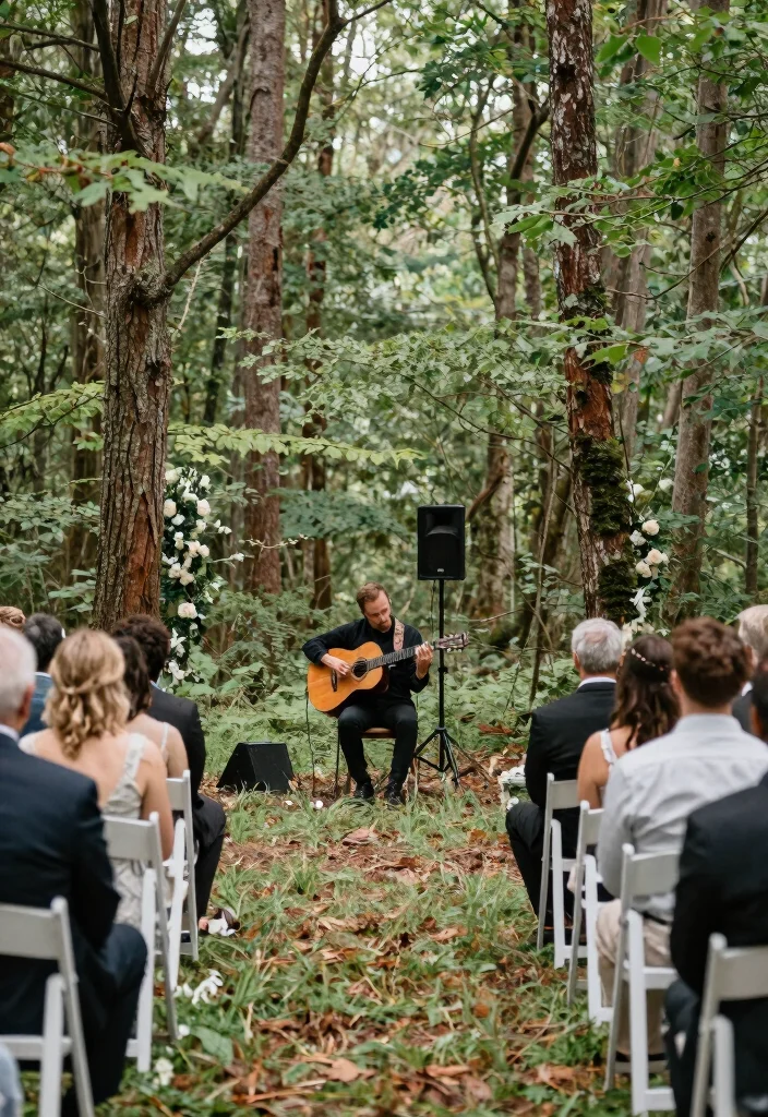 19 Forest Wedding Ideas That Feel Magical and Natural - 10. Music and Ambient Soundscapes 1