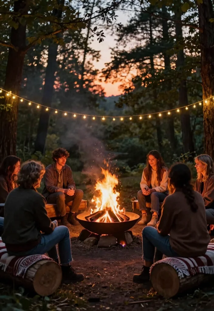 19 Forest Wedding Ideas That Feel Magical and Natural - 11. Cozy Fire Pit Gatherings 1