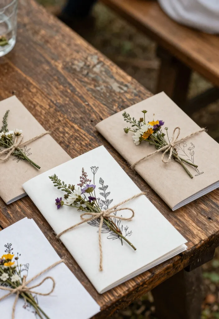 19 Forest Wedding Ideas That Feel Magical and Natural - 12. Personalized Ceremony Programs 1